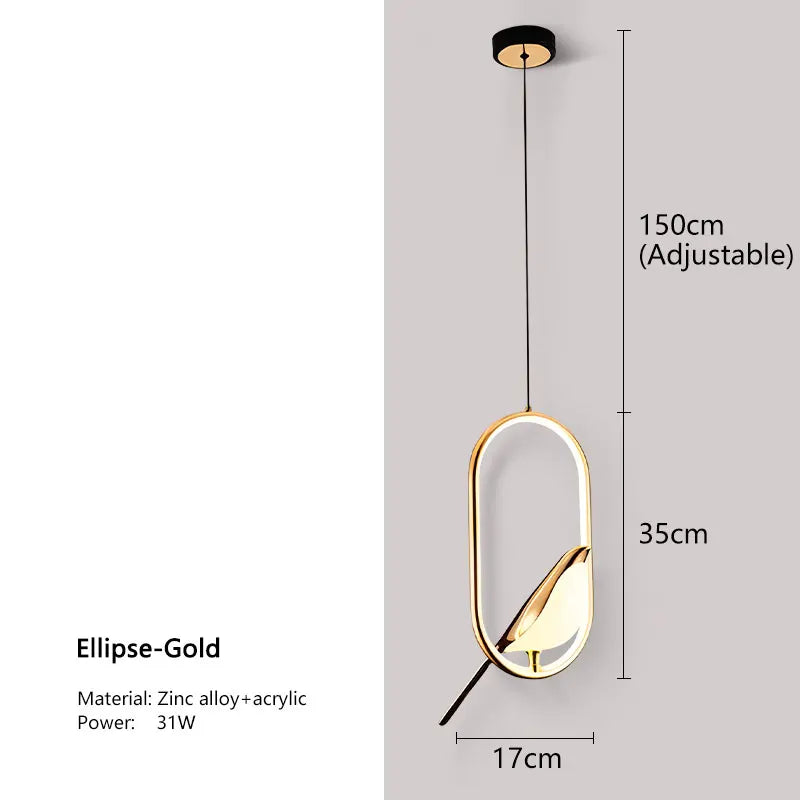 Nordic LED Bird Pendant Light - Stylish Home Lighting Fixture