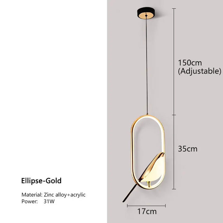 Nordic LED Bird Pendant Light - Stylish Home Lighting Fixture