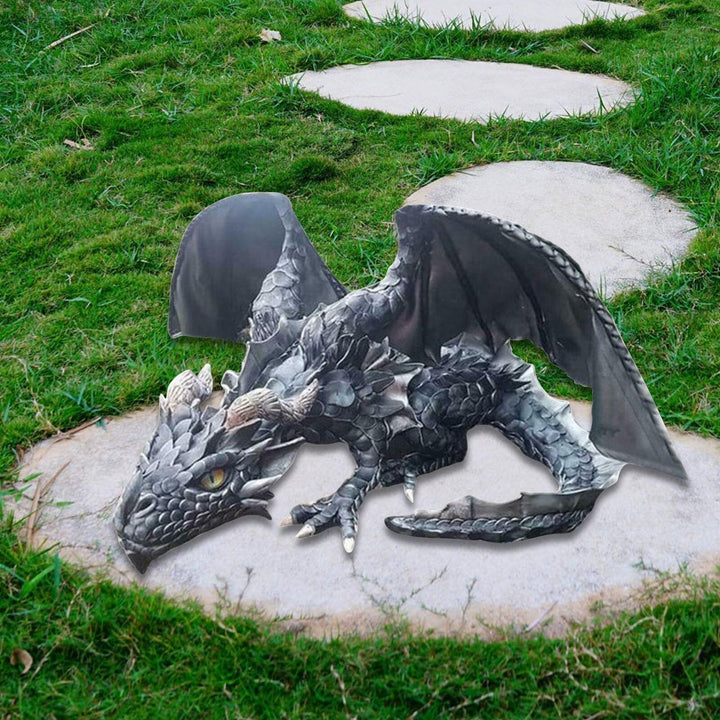 Gothic Crouching Dragon Guardian Statue for Outdoor Decoration-Orizon Depot