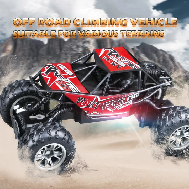4-Way Remote Control Off-Road Car with Lights and Anti-Slip Tires