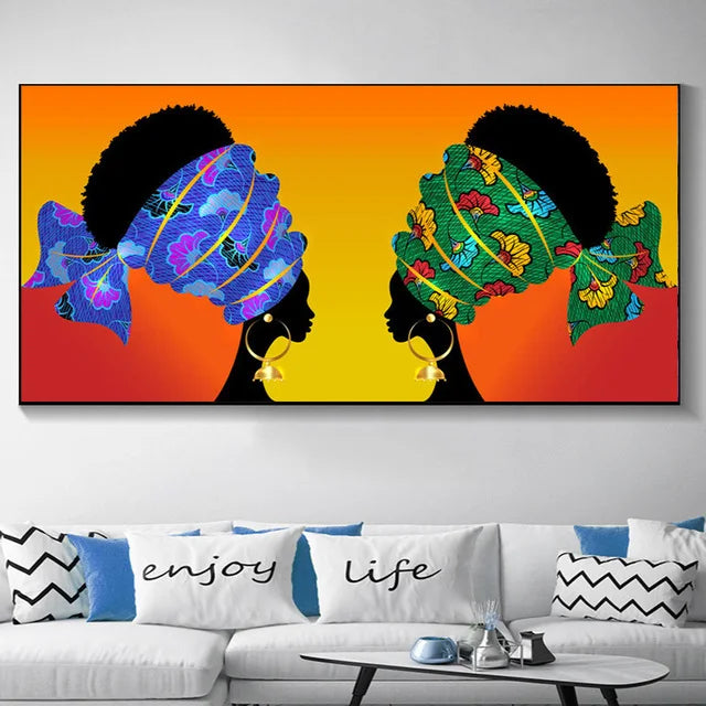 Abstract African Woman Canvas Art for Plus Sizes - Unique Decor-Orizon Depot