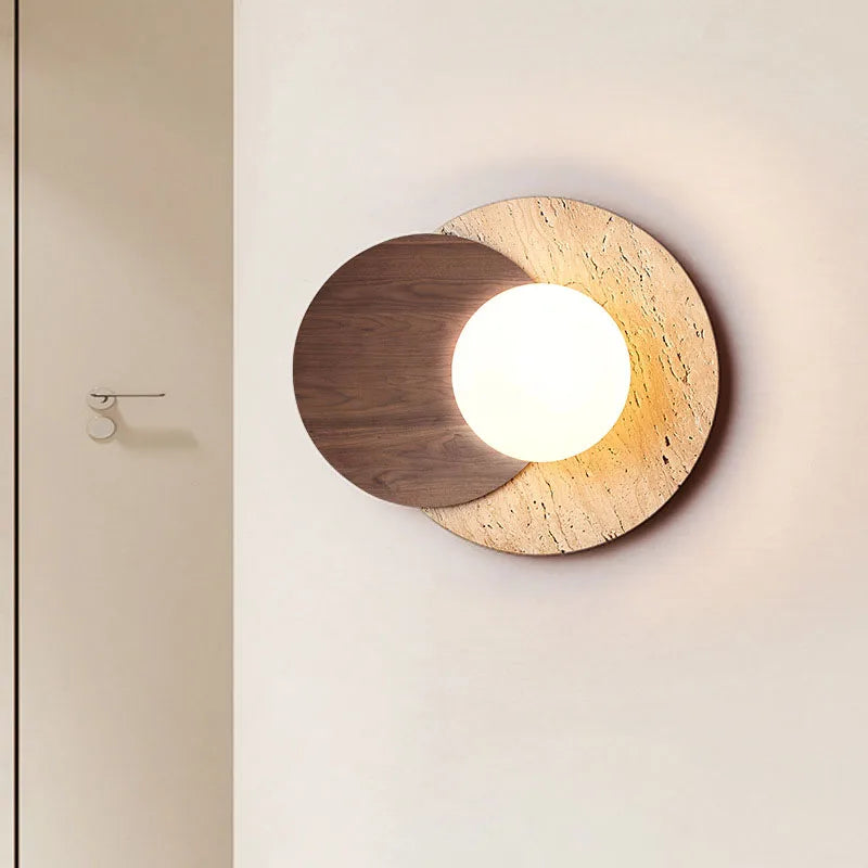 Natural Texture Wall Lamp | Modern Wabi-Sabi Style Lighting