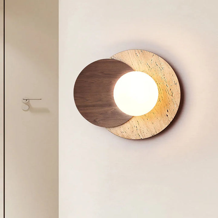 Natural Texture Wall Lamp | Modern Wabi-Sabi Style Lighting