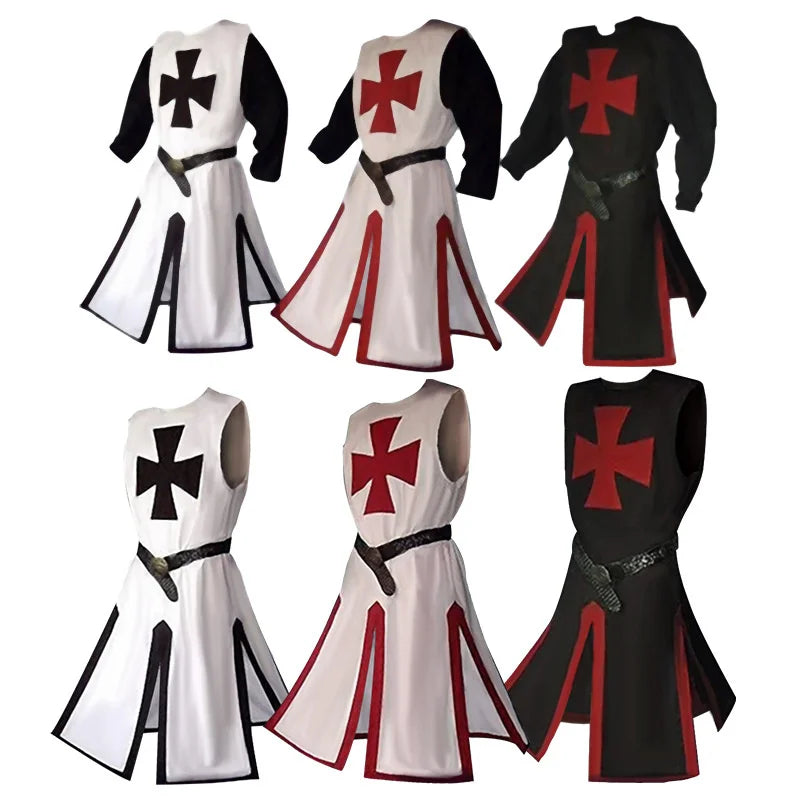 Knights Templar Crusader Costume - Tunic & Cape Set
