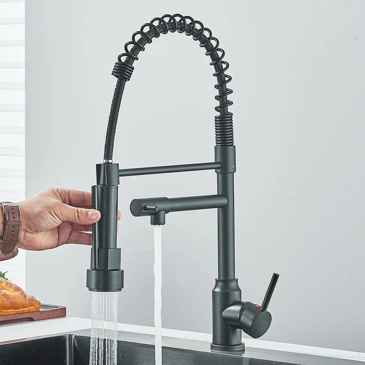 Dual Outlet Kitchen Faucet – SpringFlow Design for Versatile Use-Orizon Depot