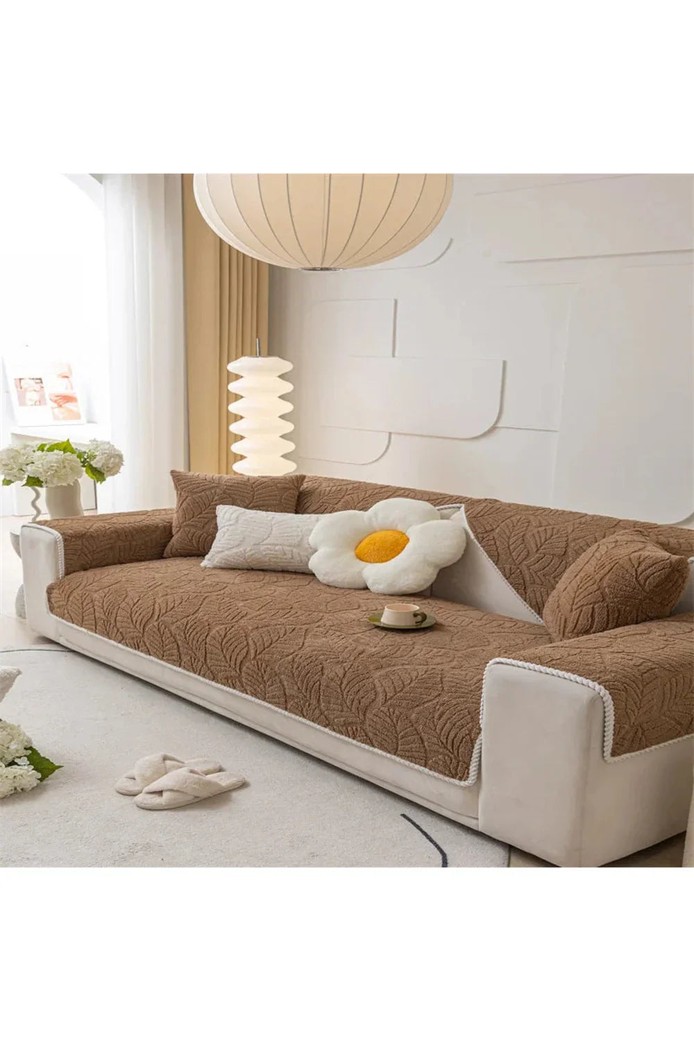 Nordic Aesthetic Sofa Cover for Stylish Home Decor-Orizon Depot