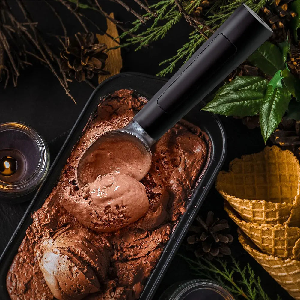 Heated Ice Cream Scooper with LED Display for Easy Serving-Orizon Depot