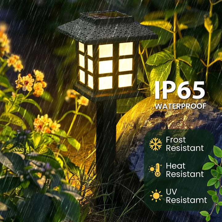 8 Pack Solar Garden Pathway Lights for Outdoor Yard and Walkway Decor