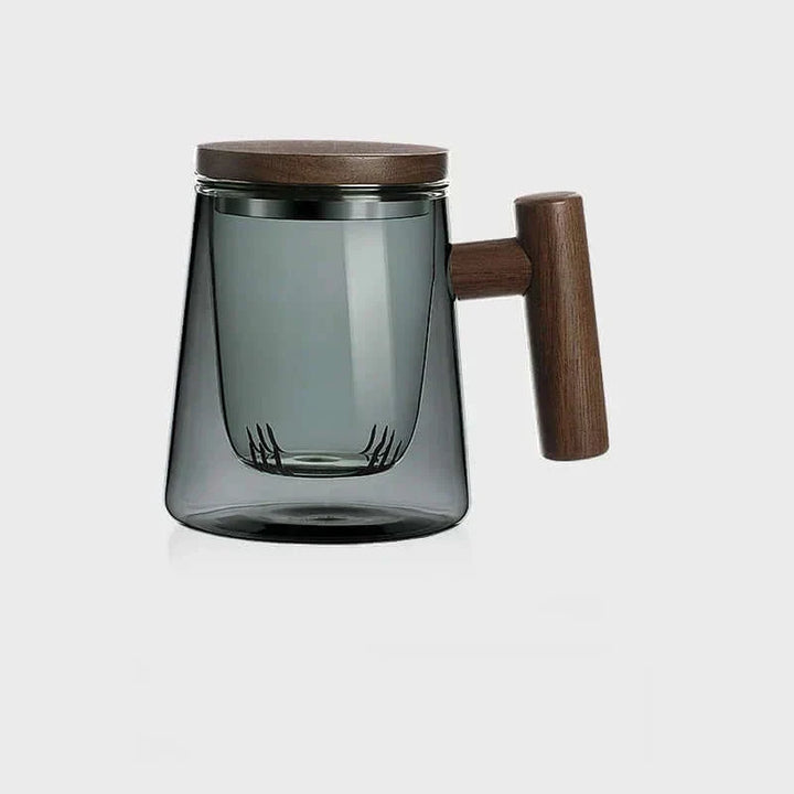 Ultramodern Glass Tea Cup with Filter and Lid for Perfect Brewing-Orizon Depot