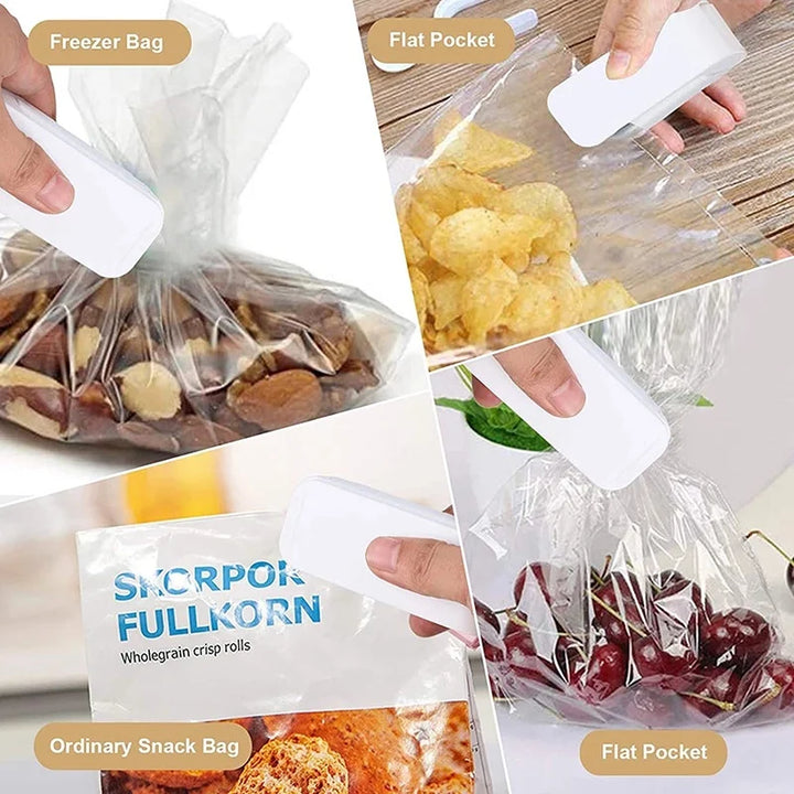 Compact Heat Sealer for Plastic Food Bags - Mini Package Sealing Machine