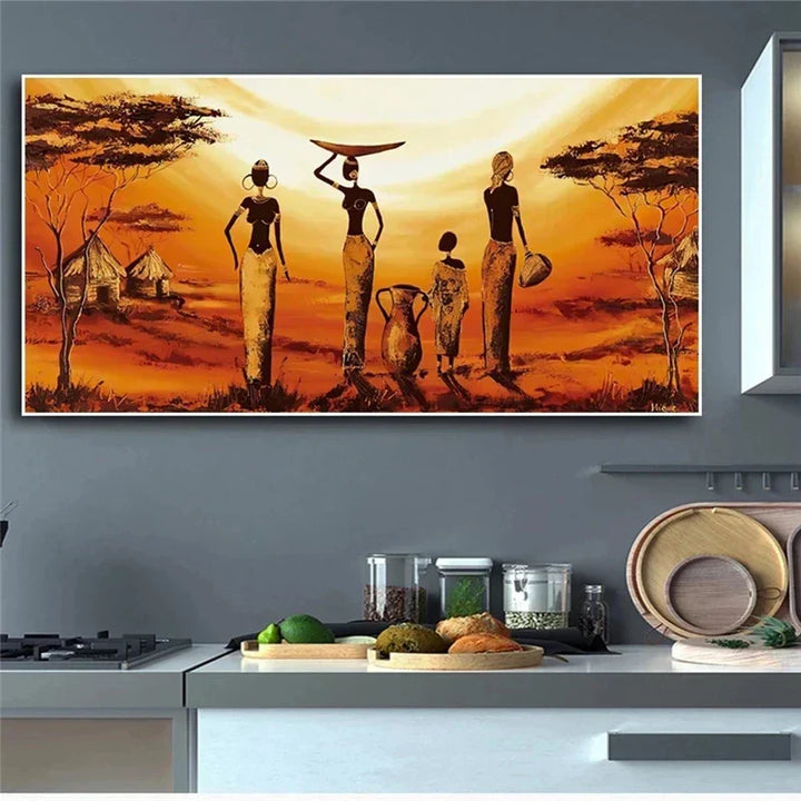 Abstract African Woman Canvas Art for Plus Sizes - Unique Decor-Orizon Depot