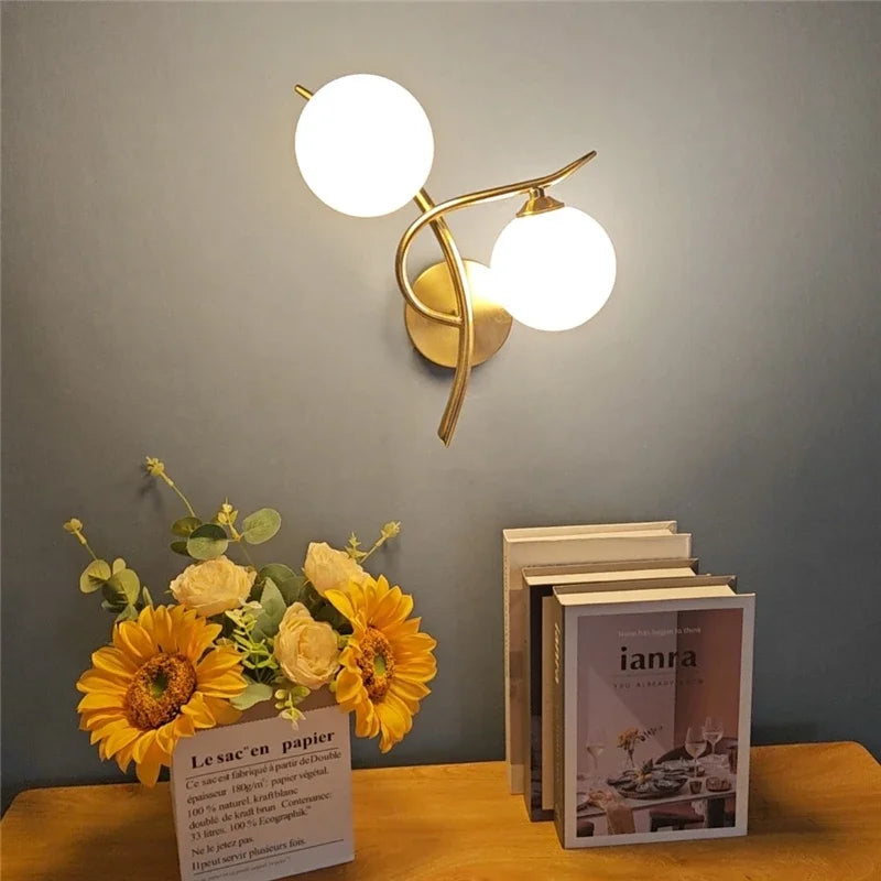 Nordic Dual Globe LED Wall Light for Modern Home Decor