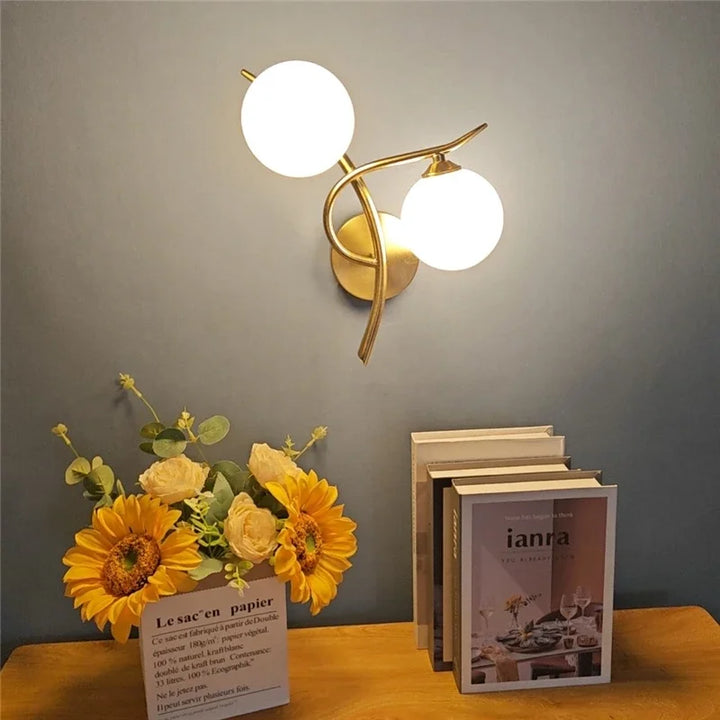 Nordic Dual Globe LED Wall Light for Modern Home Decor