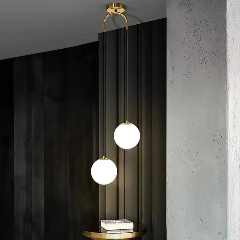 Nordic Modern Glass Globe Pendant Light Fixture