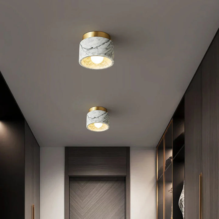 Modern Marble Ceiling Light | Stylish Downlight with Stone Finish