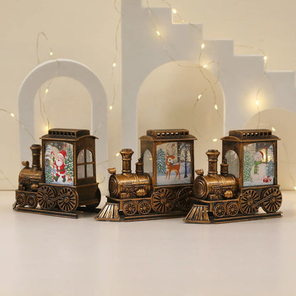Christmas's Vintage Portable Train LED Night Light - Battery-Powered