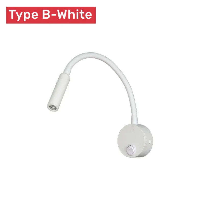 Modern Flexible LED Reading Wall Lamp with Switch for Bedroom/Study-Orizon Depot
