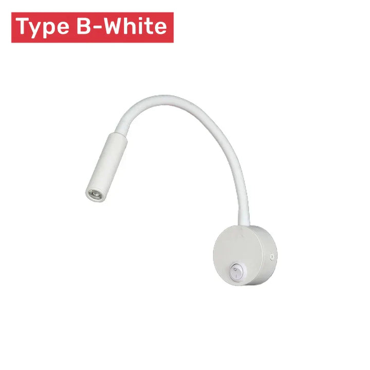 Modern Flexible LED Reading Wall Lamp with Switch for Bedroom/Study-Orizon Depot
