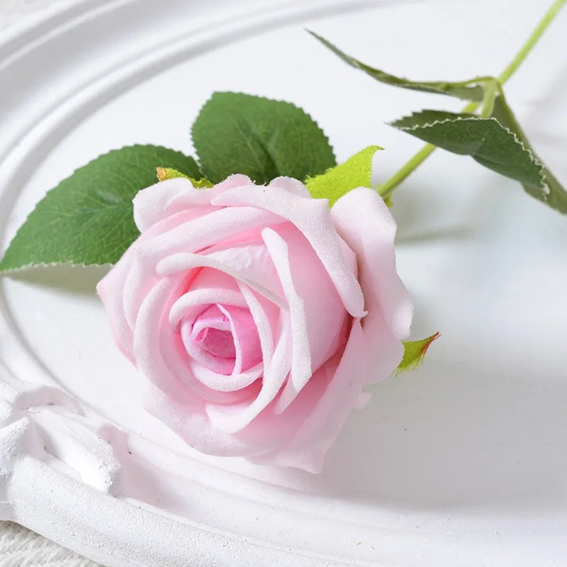Realistic Velvet Silk Rose Bouquet - 20 Pieces-Orizon Depot