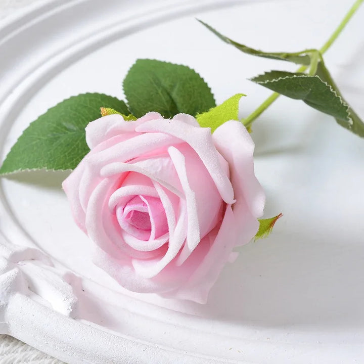 Realistic Velvet Silk Rose Bouquet - 20 Pieces-Orizon Depot
