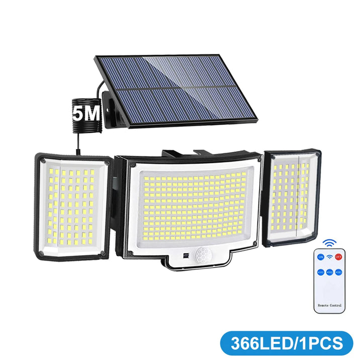Solar Powered Motion Sensor Outdoor Security Light