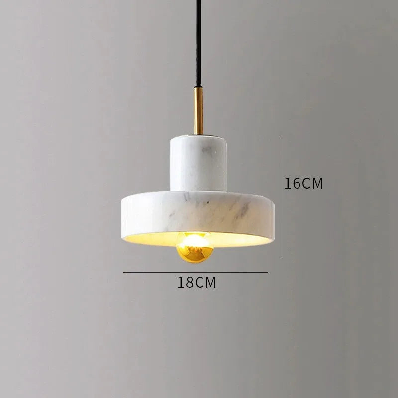 Natural Stone Pendant Lamp | Postmodern Marble Lighting Fixture