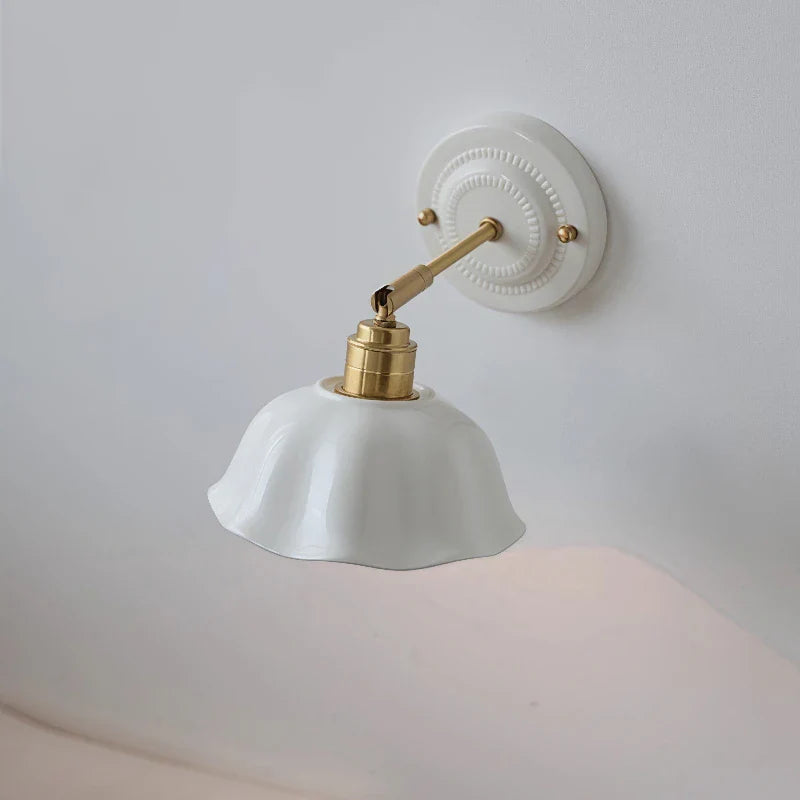 Vintage Cream Ceramic Wall Lamp | Elegant Lighting for Modern Homes