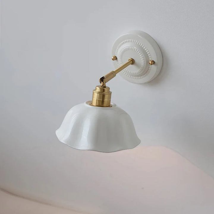 Vintage Cream Ceramic Wall Lamp | Elegant Lighting for Modern Homes