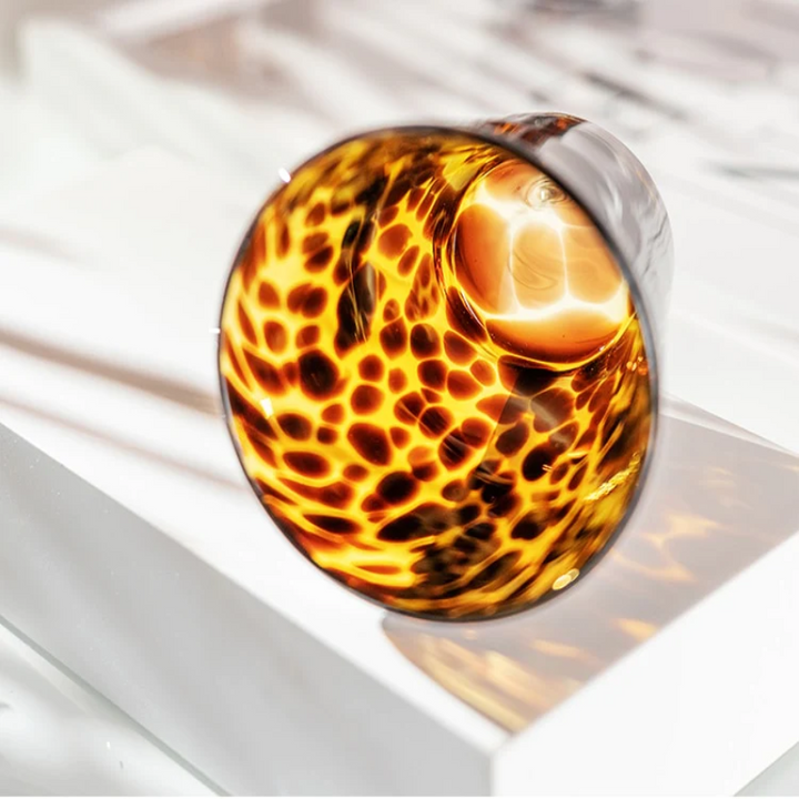 Leopard Retro Drinking Glass - Stylish and Unique Drinkware-Orizon Depot
