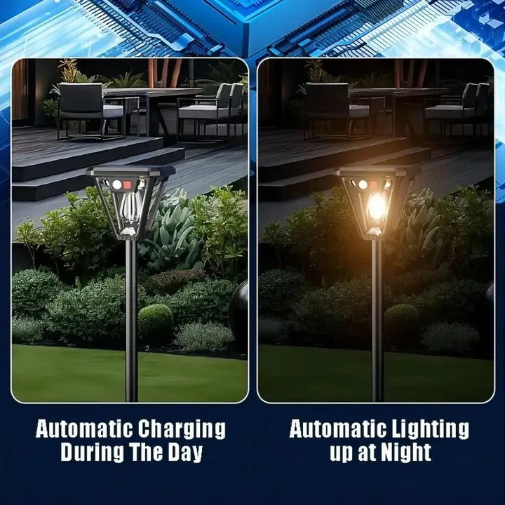 Solar Pathway Light with Motion Sensor LED Waterproof Outdoor Light