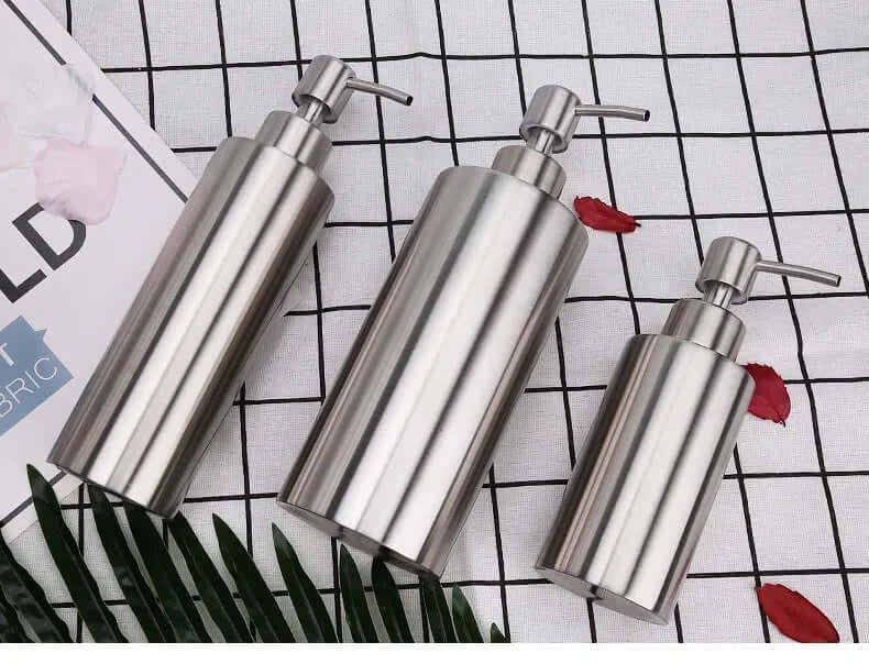 Elegant Stainless Steel Hand Pump Soap Dispenser - 250ml/350ml/550ml-Orizon Depot