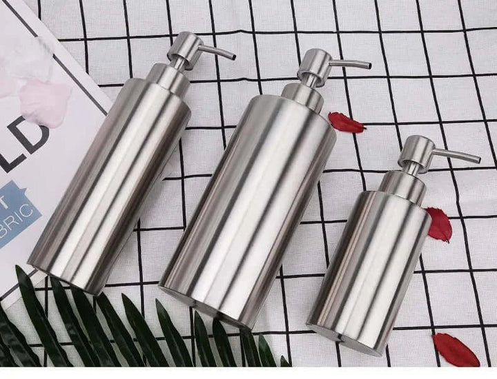 Elegant Stainless Steel Hand Pump Soap Dispenser - 250ml/350ml/550ml-Orizon Depot