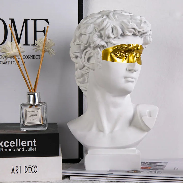 European Home Decor David Head Resin Statue - Modern Abstract Bust-Orizon Depot