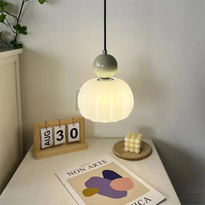 Modern Pumpkin Pendant Light | Stylish LED Ceiling Fixture