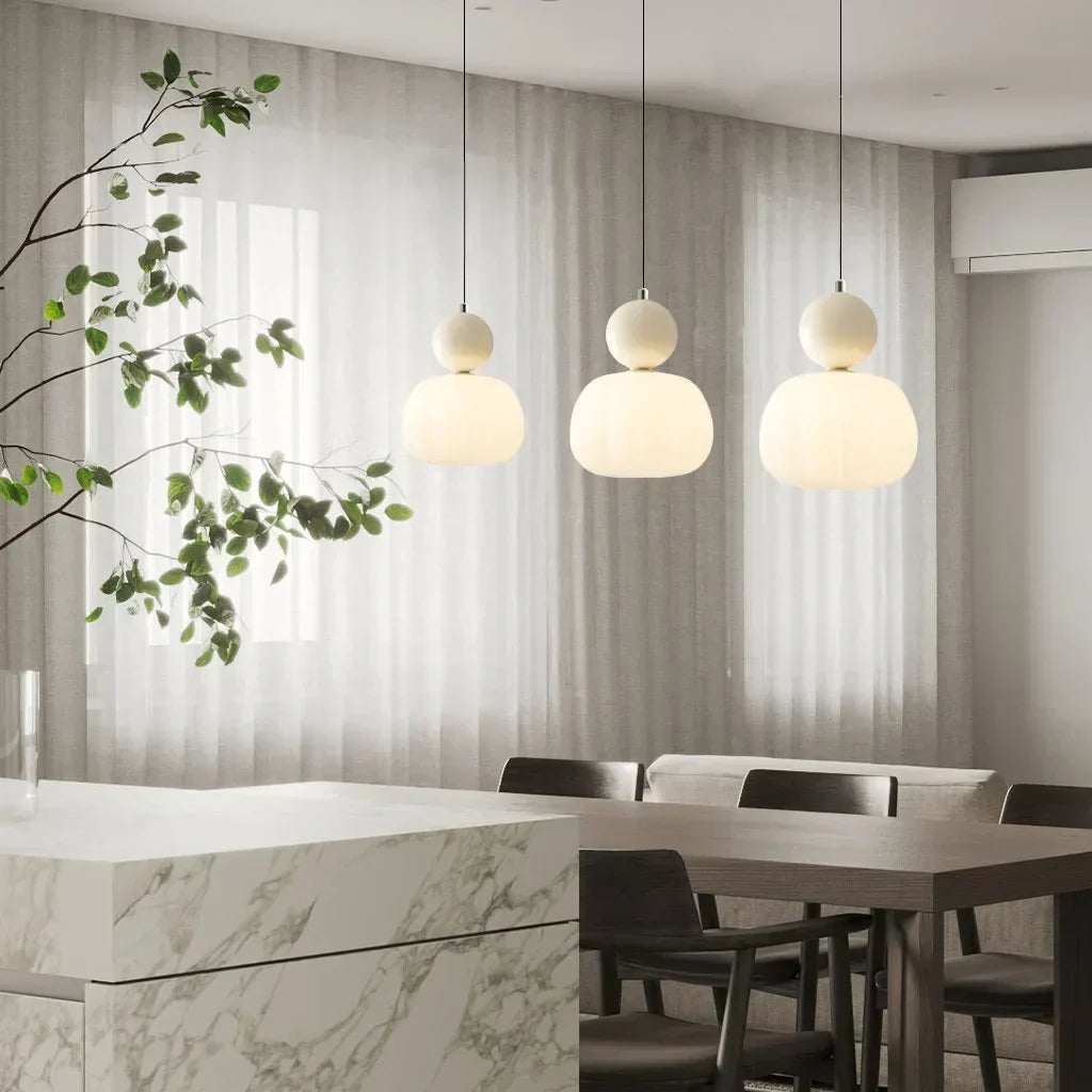 Modern Pumpkin Pendant Light | Stylish LED Ceiling Fixture