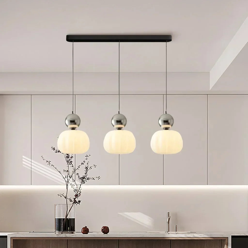 Modern Pumpkin Pendant Light | Stylish LED Ceiling Fixture