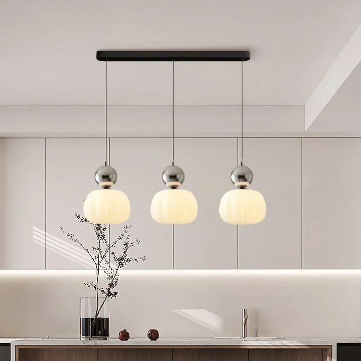 Modern Pumpkin Pendant Light | Stylish LED Ceiling Fixture