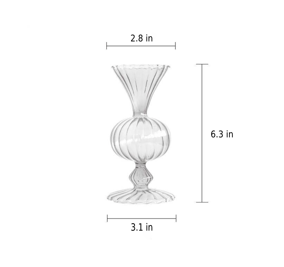 Petal-Textured Glass Accents and Vases for Home Decor-Orizon Depot