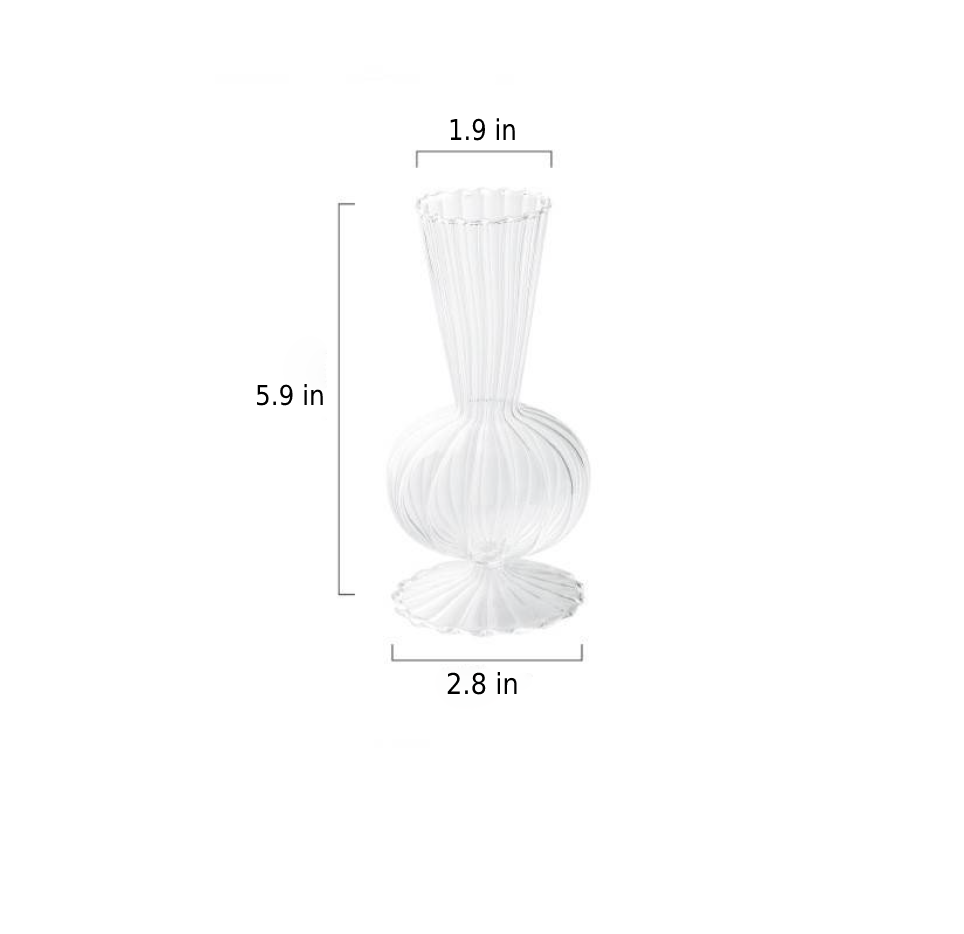Petal-Textured Glass Accents and Vases for Home Decor-Orizon Depot