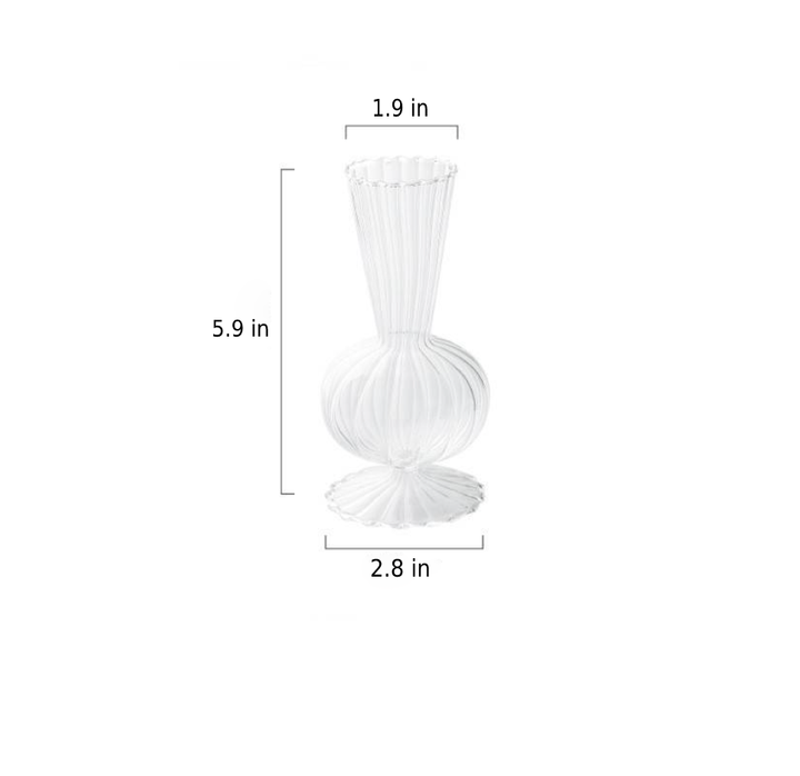 Petal-Textured Glass Accents and Vases for Home Decor-Orizon Depot