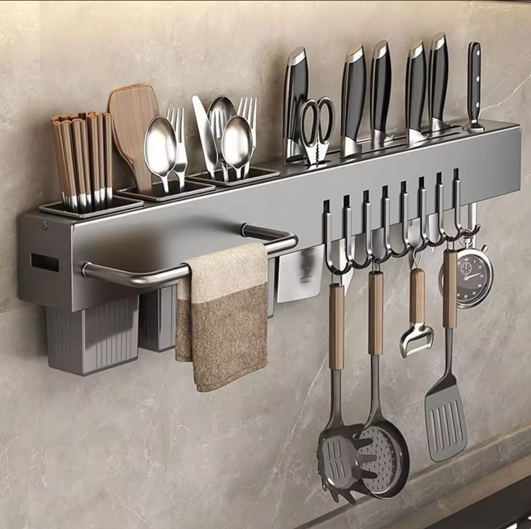 Wall-Mounted Cutlery Holder for Kitchen Organization and Storage-Orizon Depot