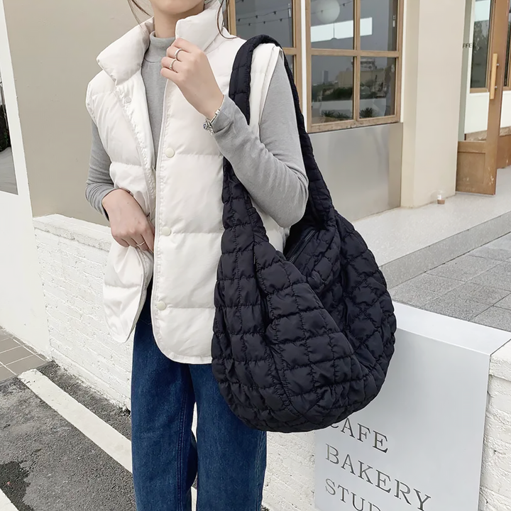 X-Large Cross Quilt Shoulder Bag for Everyday Use-Orizon Depot