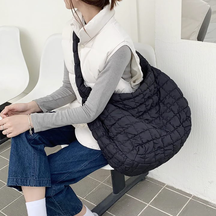 X-Large Cross Quilt Shoulder Bag for Everyday Use-Orizon Depot