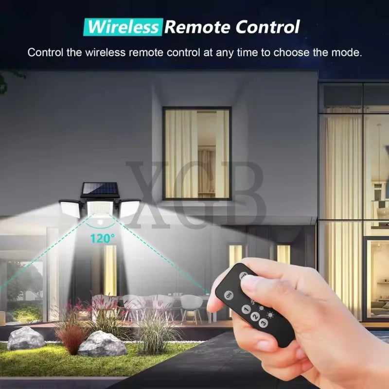 Solar Outdoor Motion Sensor Lights with Remote Control
