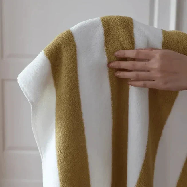 Retro Stripes Chunky Towel for Stylish Bathing and Beach Use-Orizon Depot