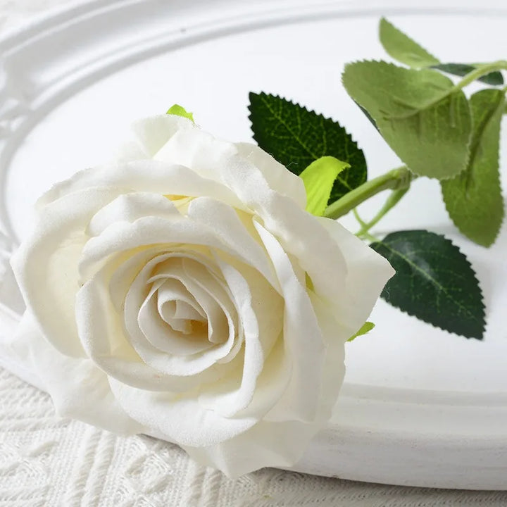 Realistic Velvet Silk Rose Bouquet - 20 Pieces-Orizon Depot