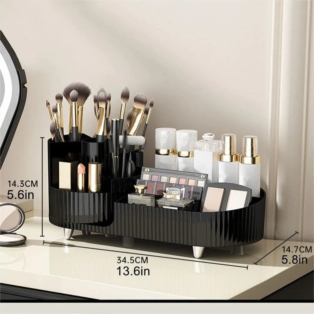 Luxury Beauty Organizer with Slim Rotating Design-Orizon Depot
