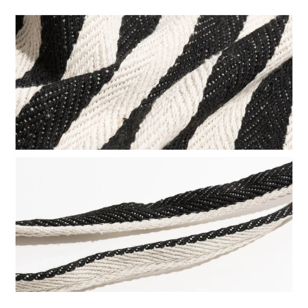 Striped Linen Tote Bag for Stylish Everyday Use-Orizon Depot