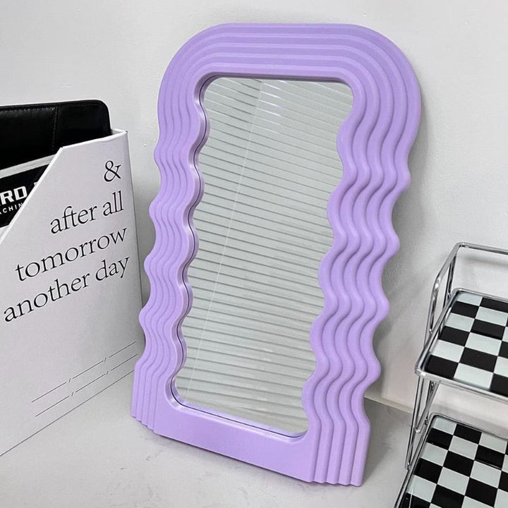 Wave Shock Retro Mirror - Stylish Reflective Decor for Any Space-Orizon Depot
