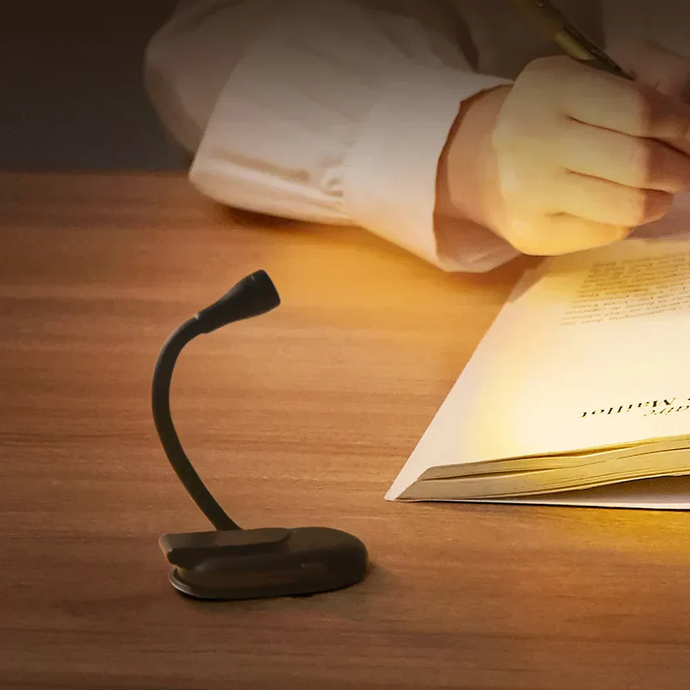Portable Clip-On Mini Book Light - USB Rechargeable Dimmable LED Lamp-Orizon Depot